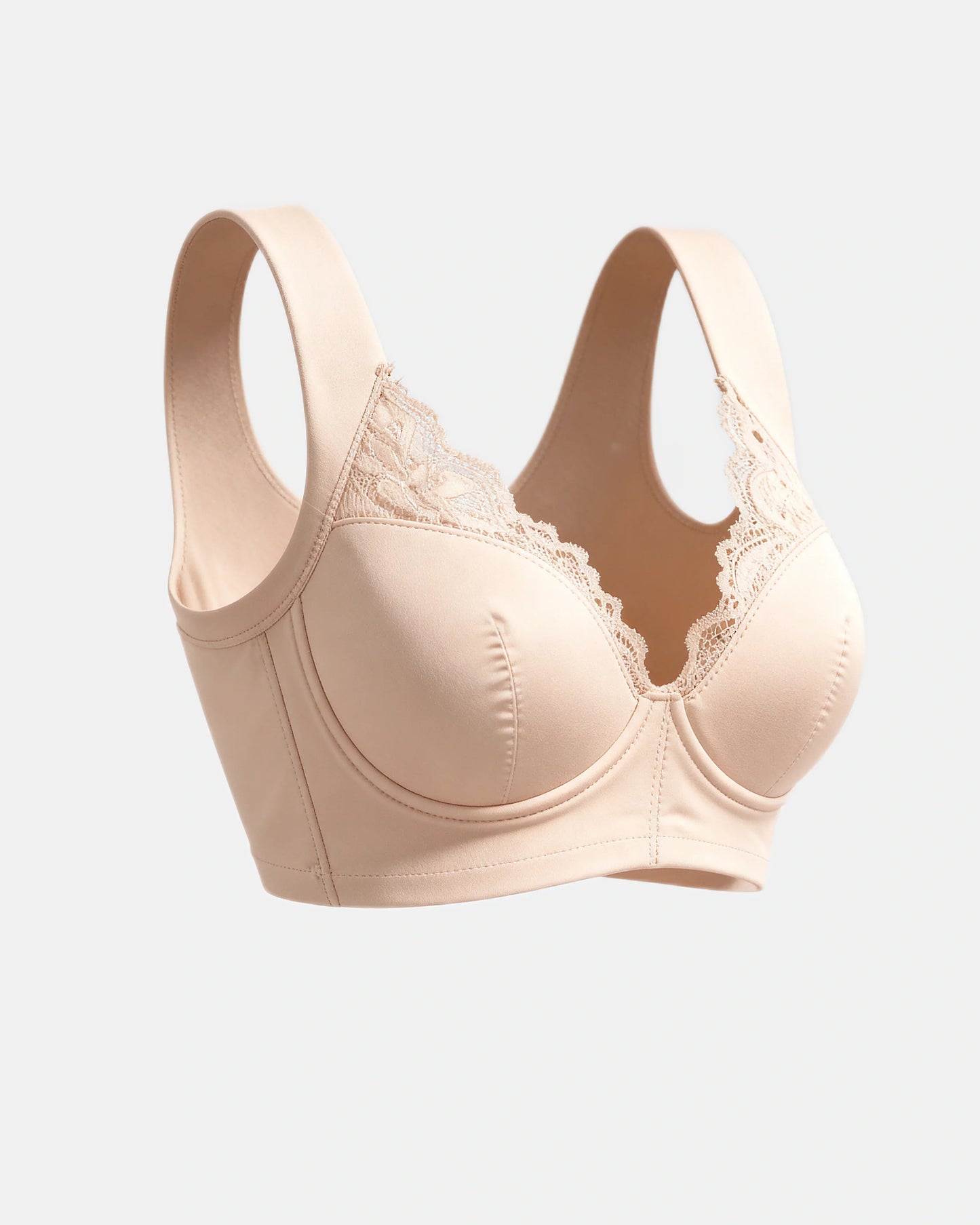 women's lace front-closure bra Beige — Wear Rose
