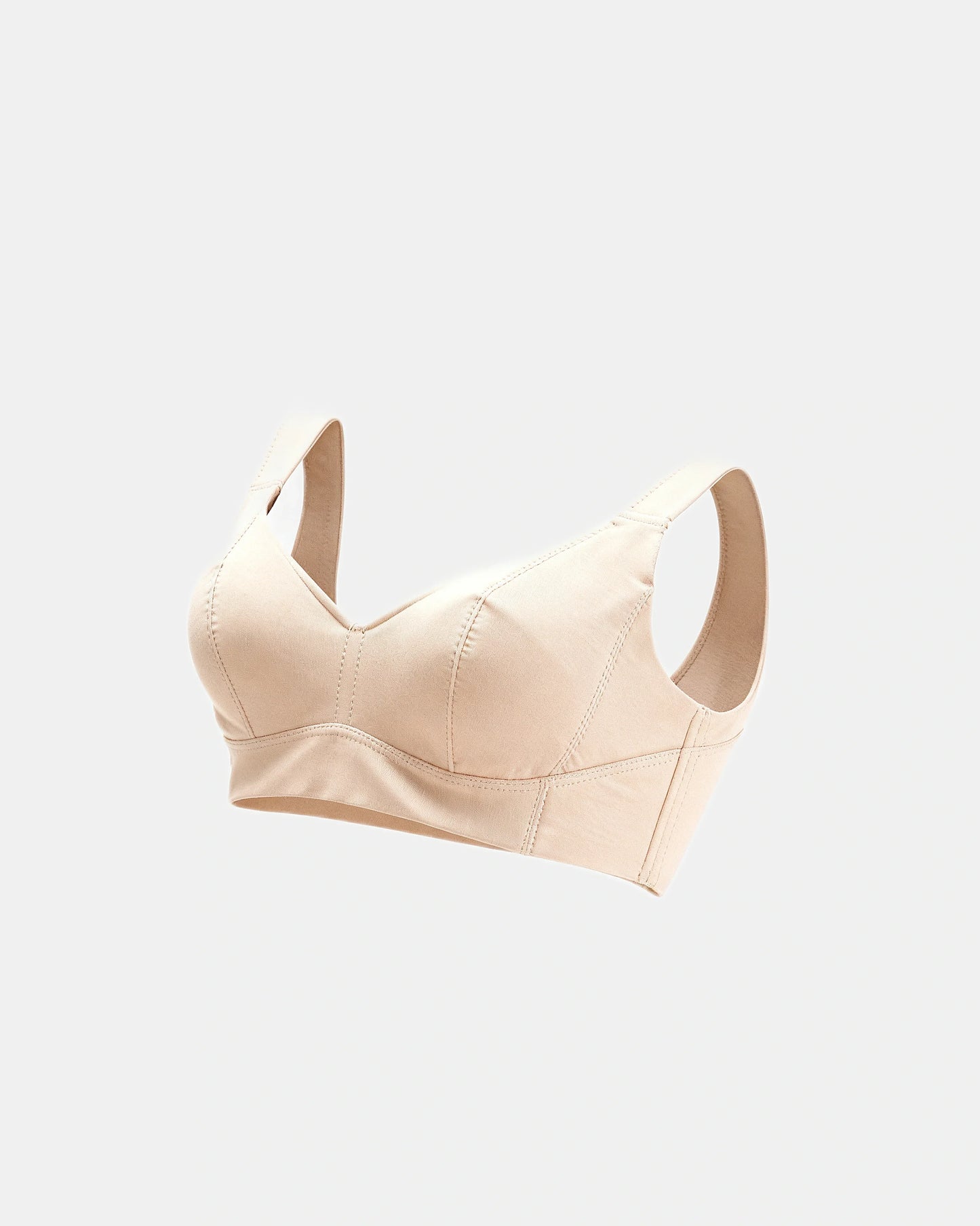 women's seamless full coverage longline bra Beige — Wear Rose