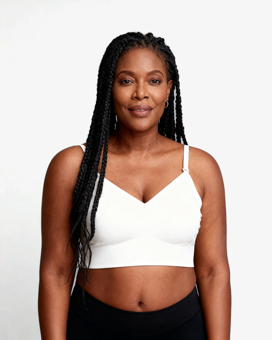 women's wireless push up seamless u-back bralette White — Wear Rose