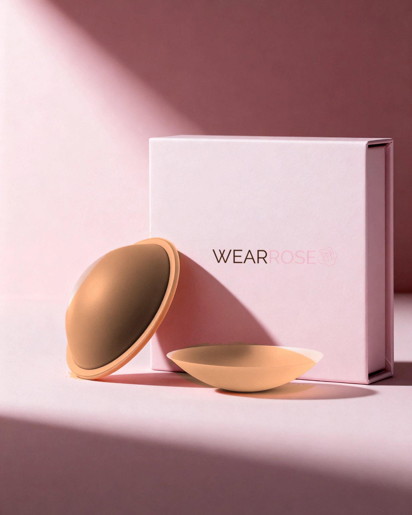 Wear Rose reusable silicone nipple covers in Bronze with gift box