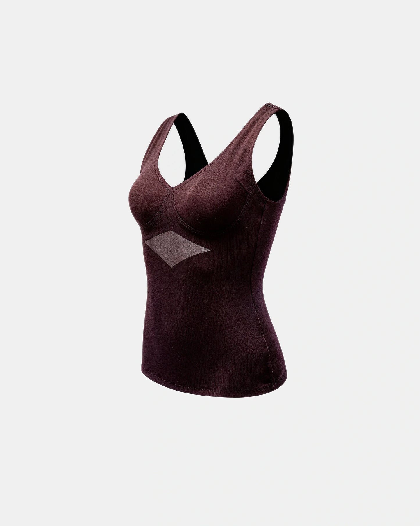 built in bra support tank Aubergine — Wear Rose