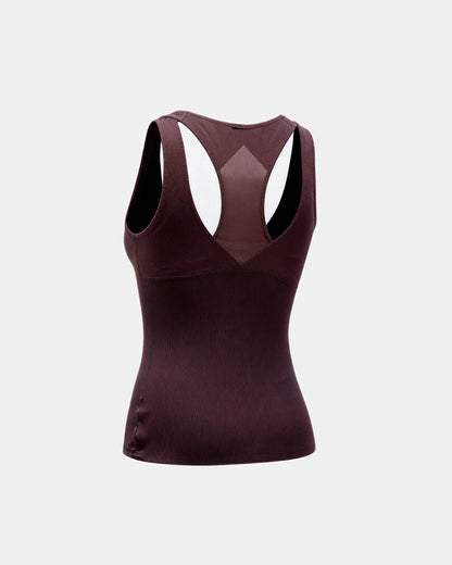 built in bra support tank Aubergine — Wear Rose