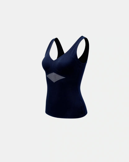 built in bra support tank Navy — Wear Rose