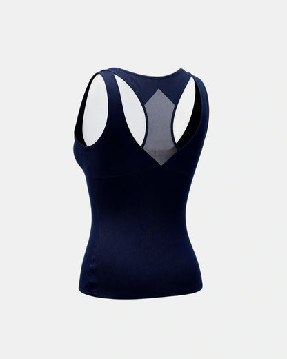 built in bra support tank Navy — Wear Rose