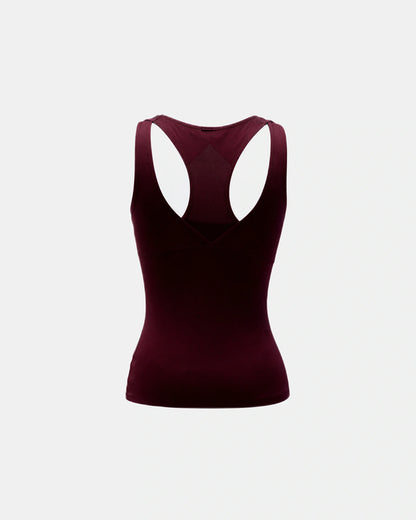 built in bra support tank Plum — Wear Rose