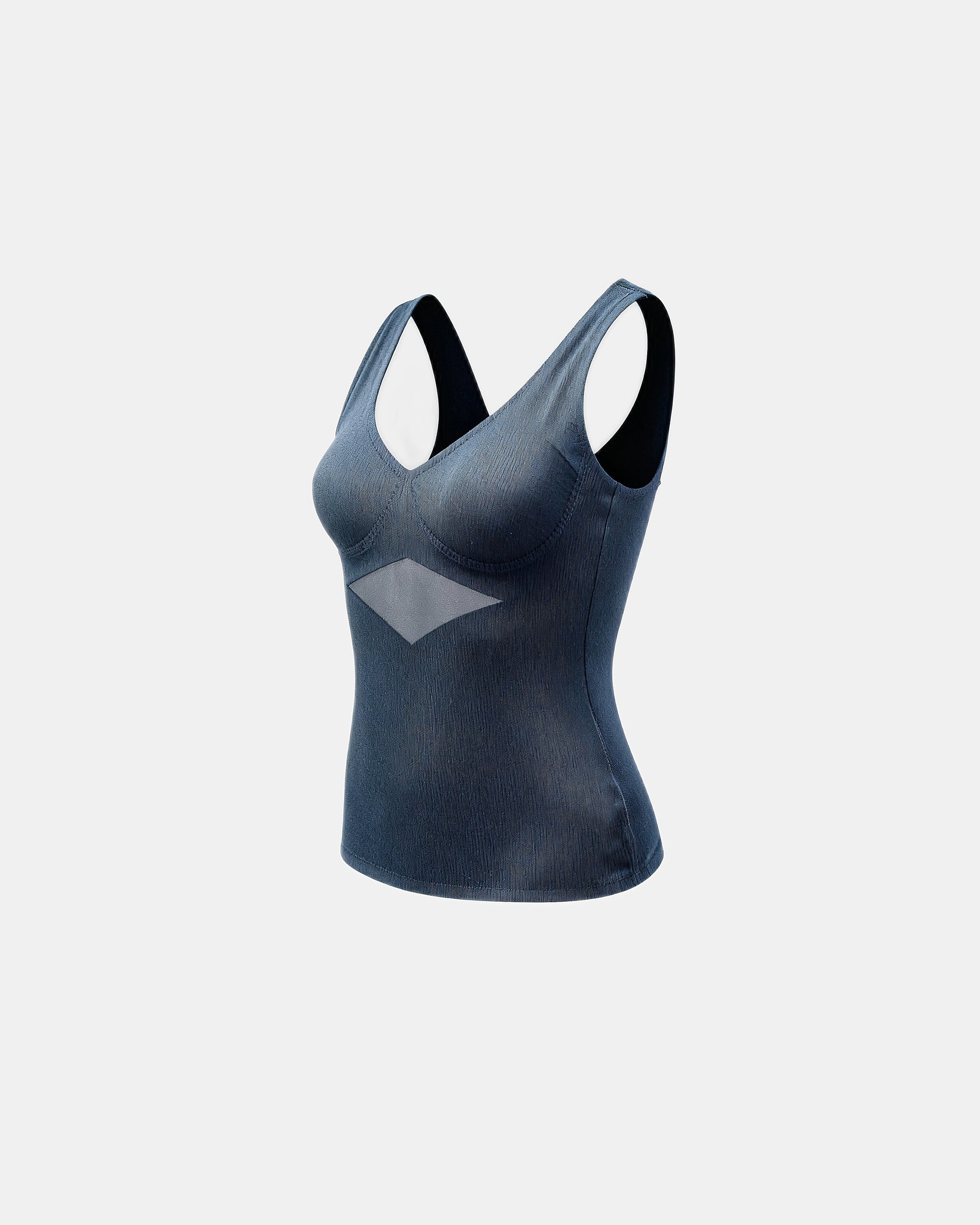 built in bra support tank Slate — Wear Rose
