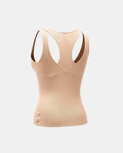 built in bra support tank Taupe — Wear Rose
