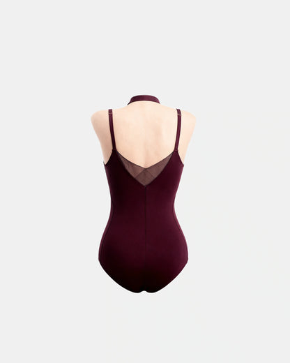 cross front cami bodysuit Plum — Wear Rose