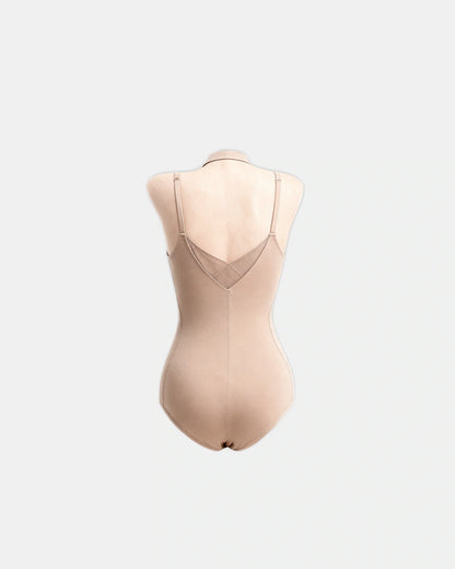 cross front cami bodysuit Taupe — Wear Rose