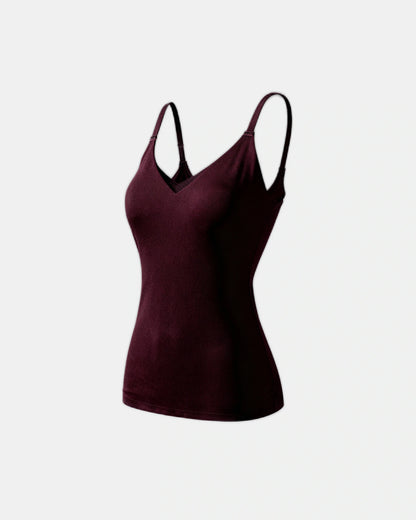 cross front support cami Plum — Wear Rose