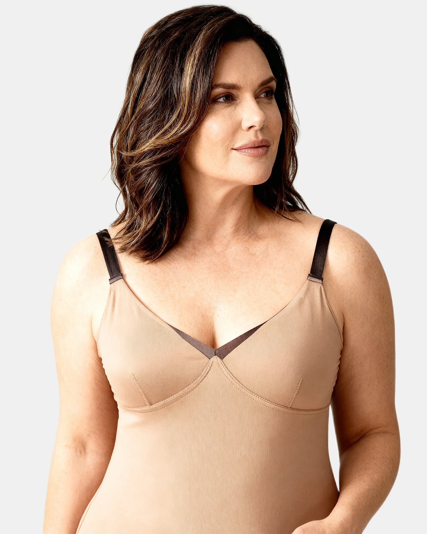cross front support cami Taupe — Wear Rose