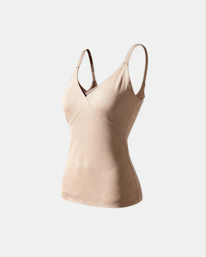 cross front support cami Taupe — Wear Rose