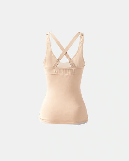 cross front support cami Taupe — Wear Rose