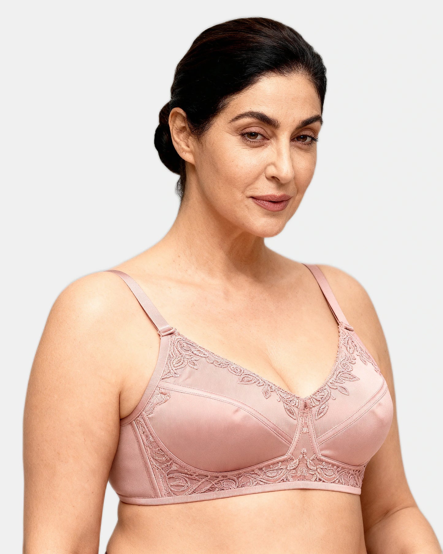 floral lace support bra Blush — Wear Rose