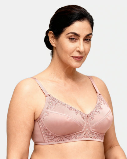 floral lace support bra Blush — Wear Rose
