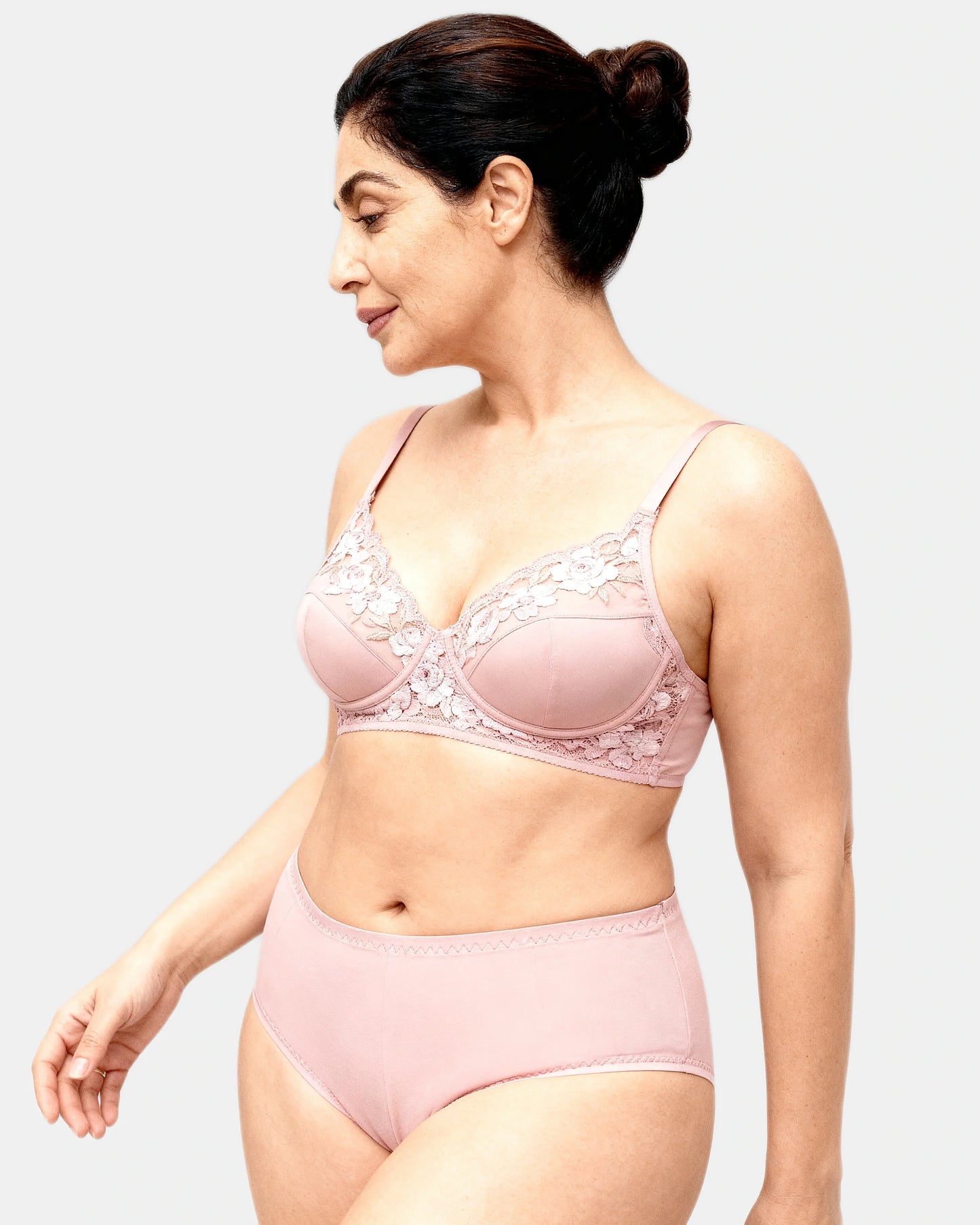 floral lace support bra Blush — Wear Rose