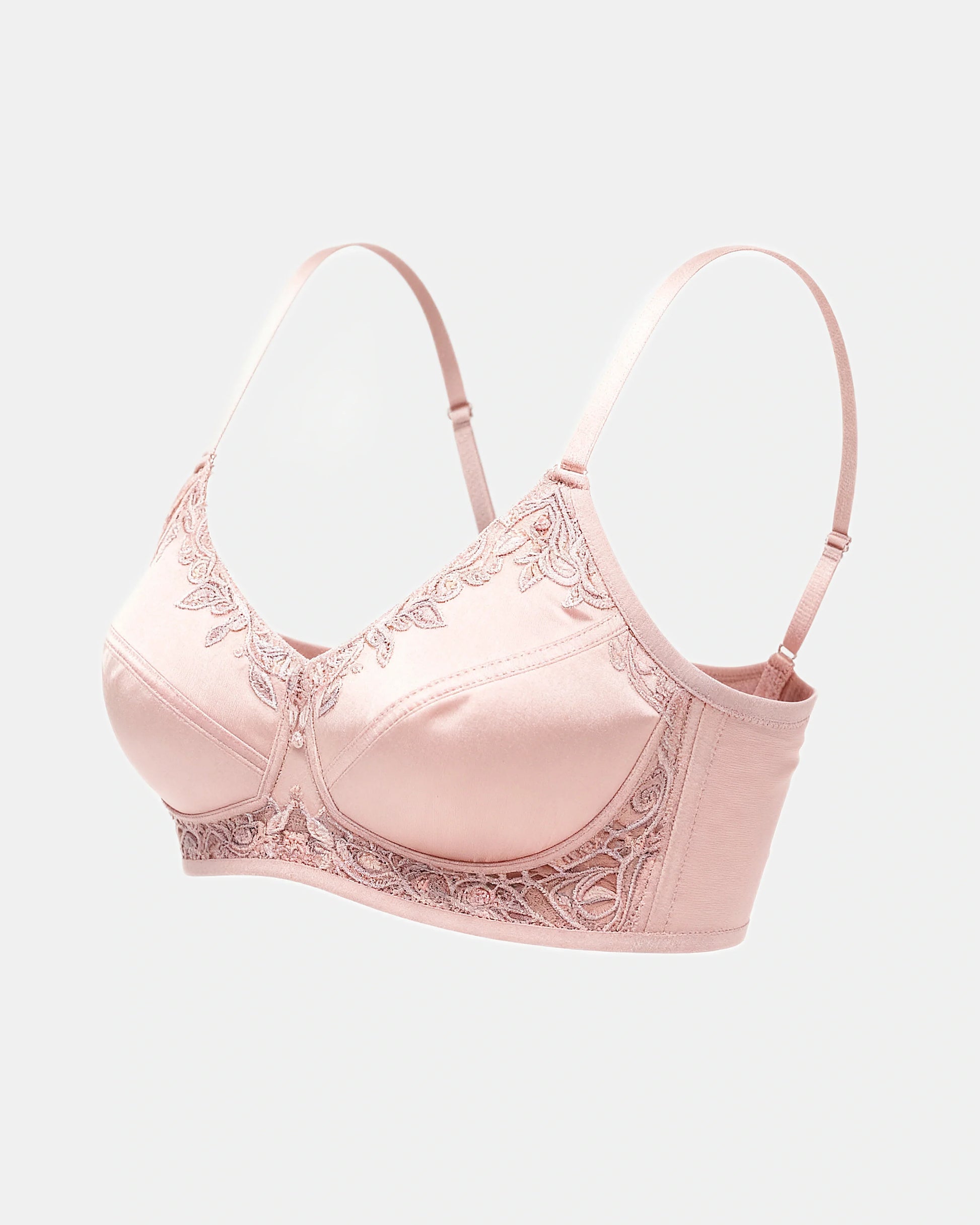floral lace support bra Blush — Wear Rose