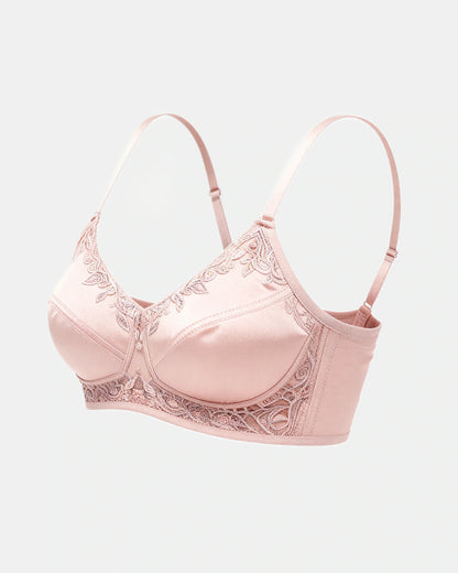 floral lace support bra Blush — Wear Rose