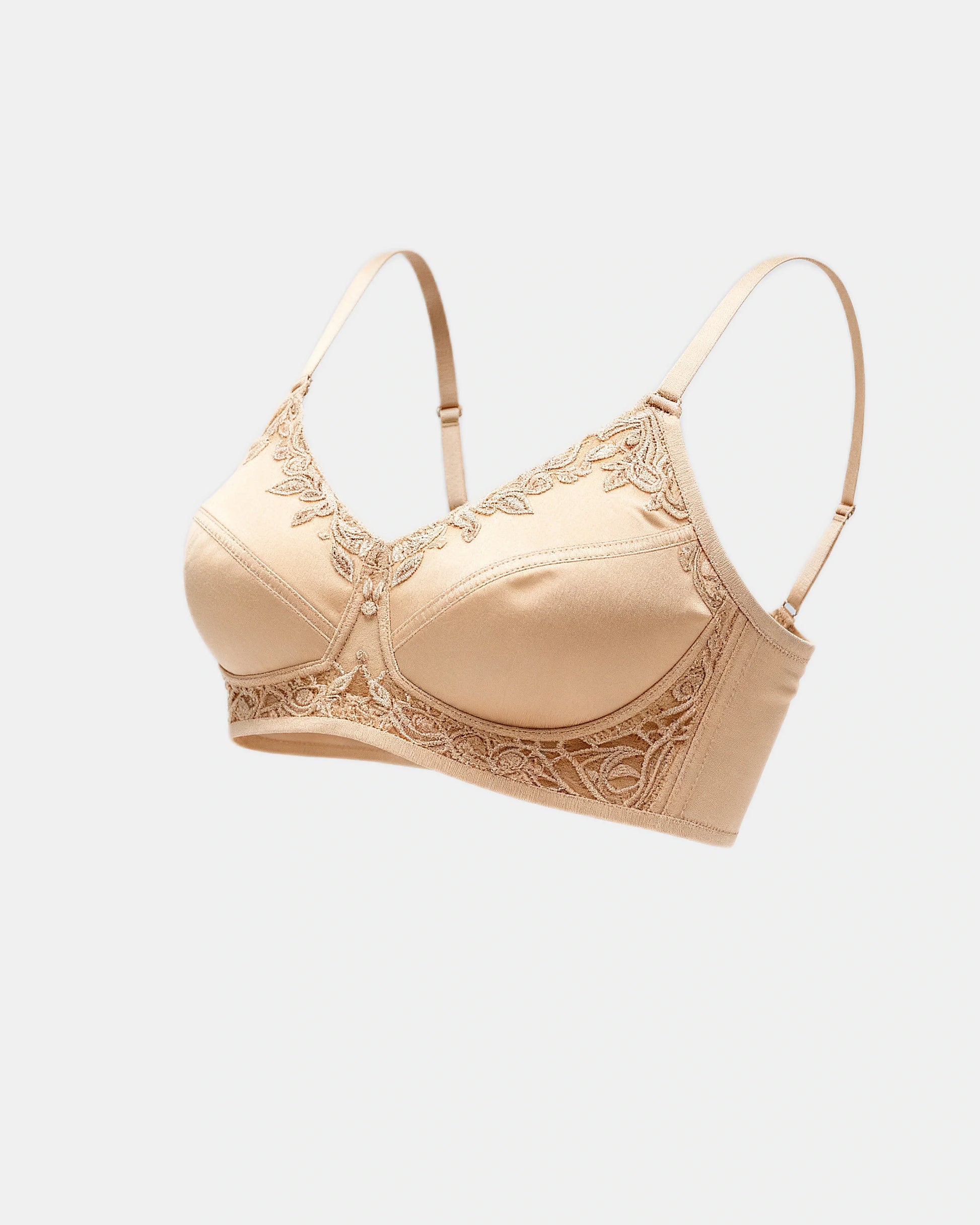 floral lace support bra Sand — Wear Rose