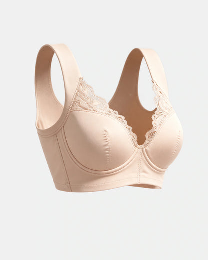 front closure lace bra Beige — Wear Rose