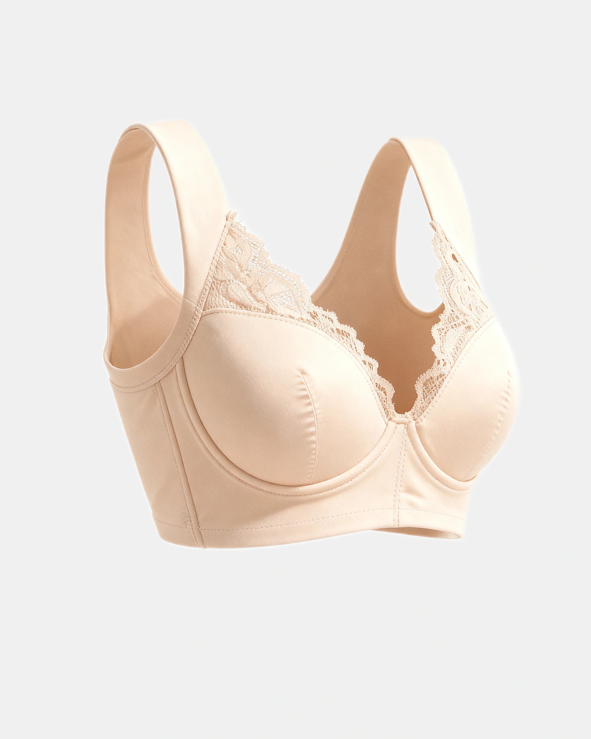 front closure lace bra Beige — Wear Rose