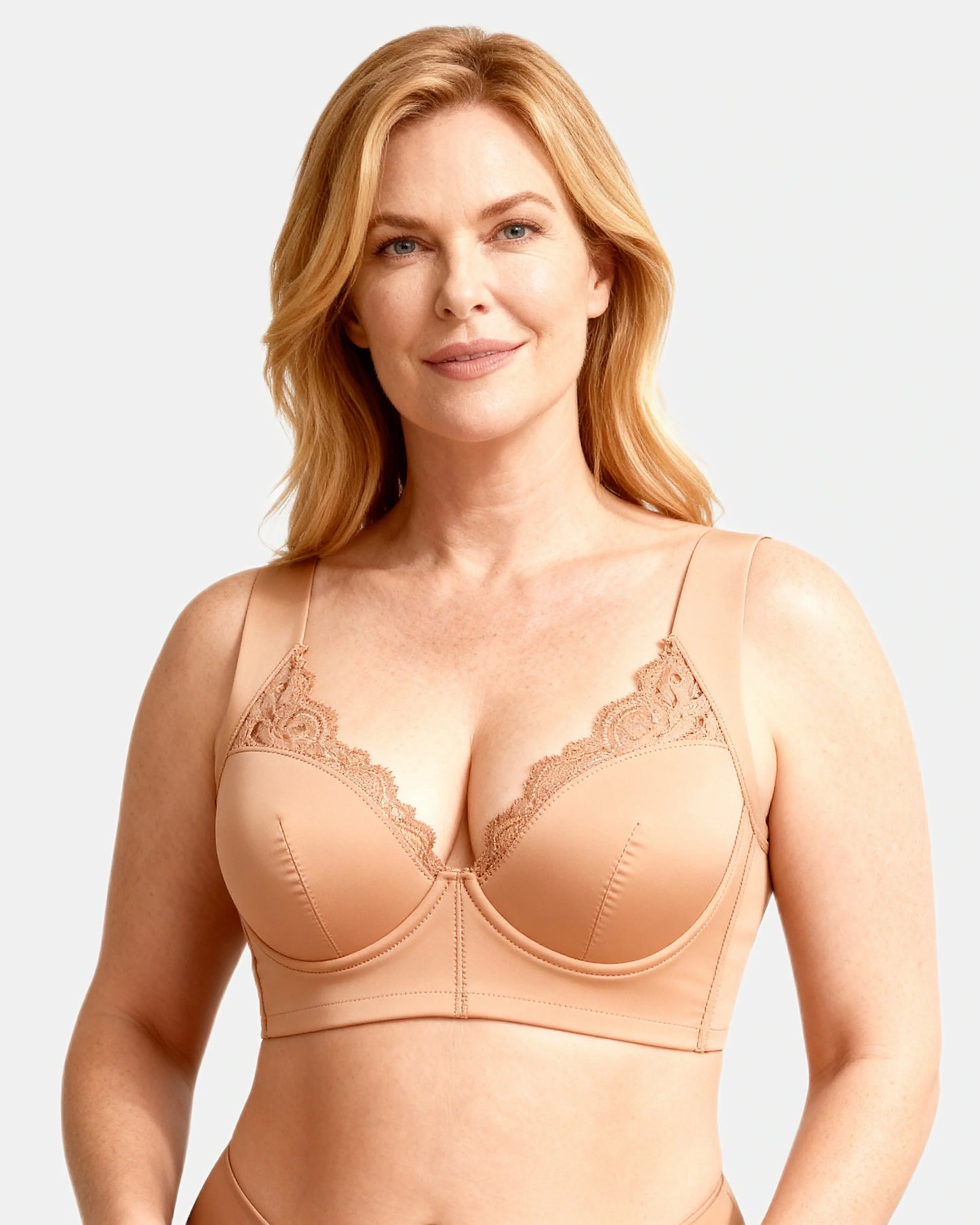 front closure lace bra Nude — Wear Rose