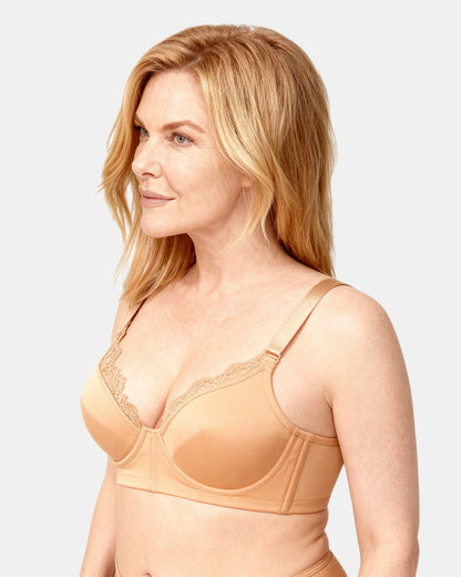 front closure lace bra Nude — Wear Rose