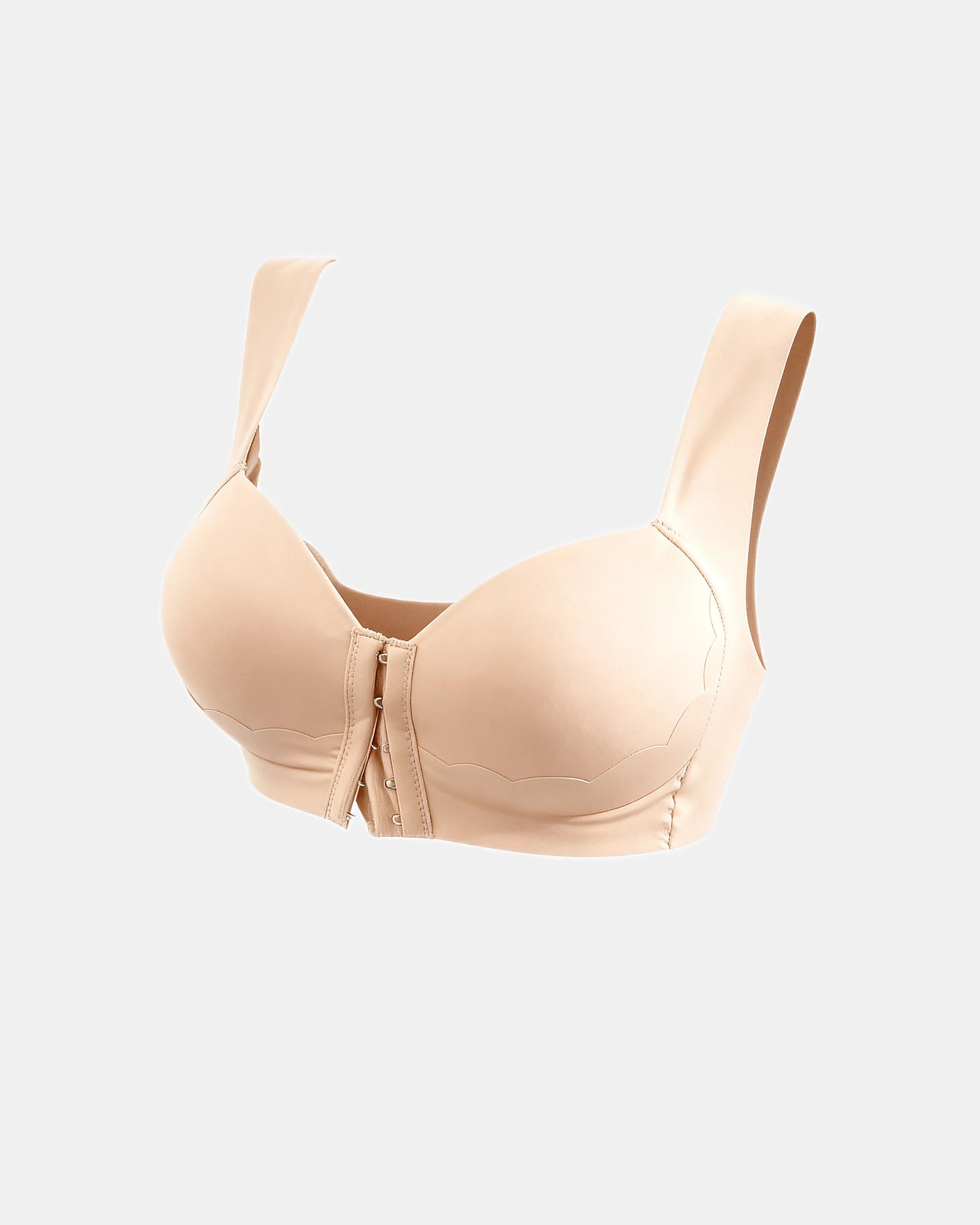 front closure lace trim bra Beige — Wear Rose