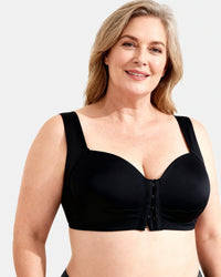 Front-Closure Lace-Trim Bra