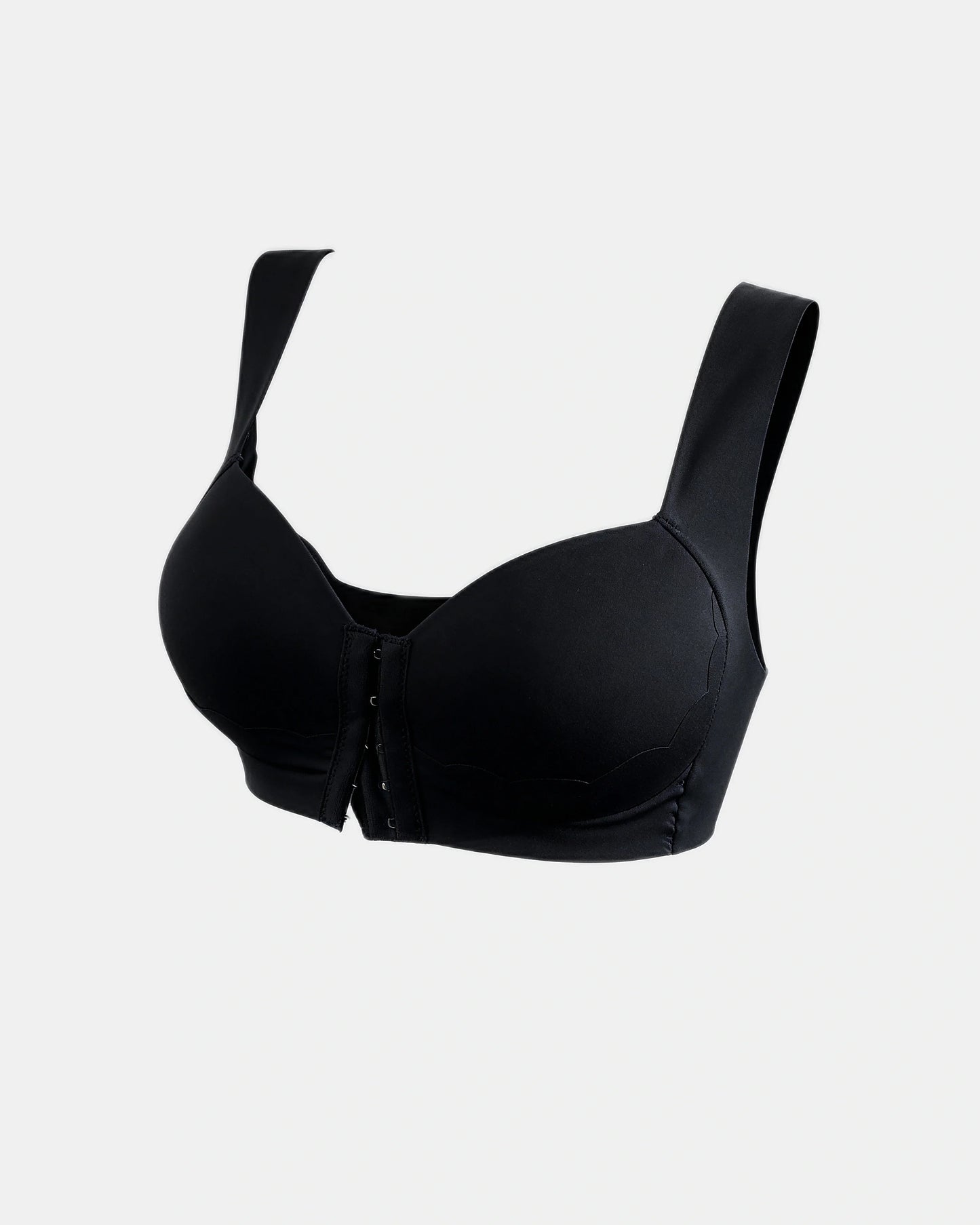 front closure lace trim bra Black — Wear Rose