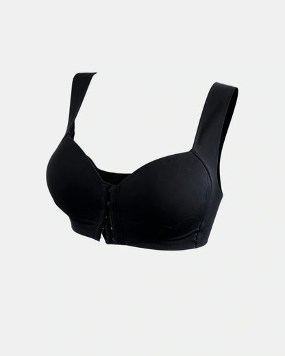 front closure lace trim bra Black — Wear Rose