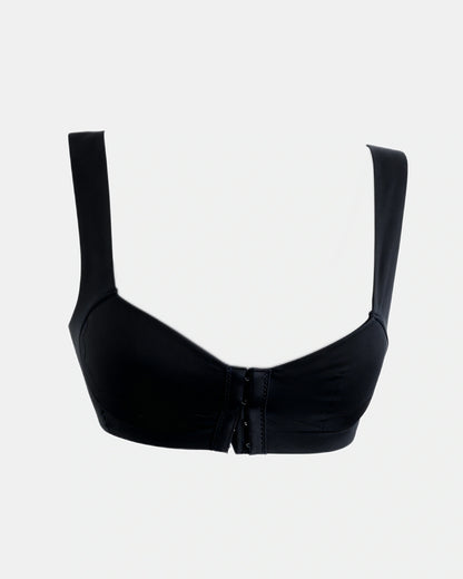 front closure lace trim bra Black — Wear Rose