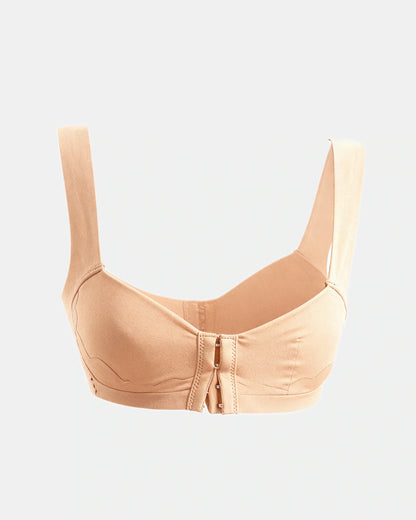 front closure lace trim bra Nude — Wear Rose