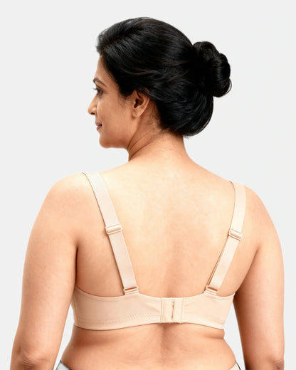 full coverage longline smoothing bra Beige — Wear Rose