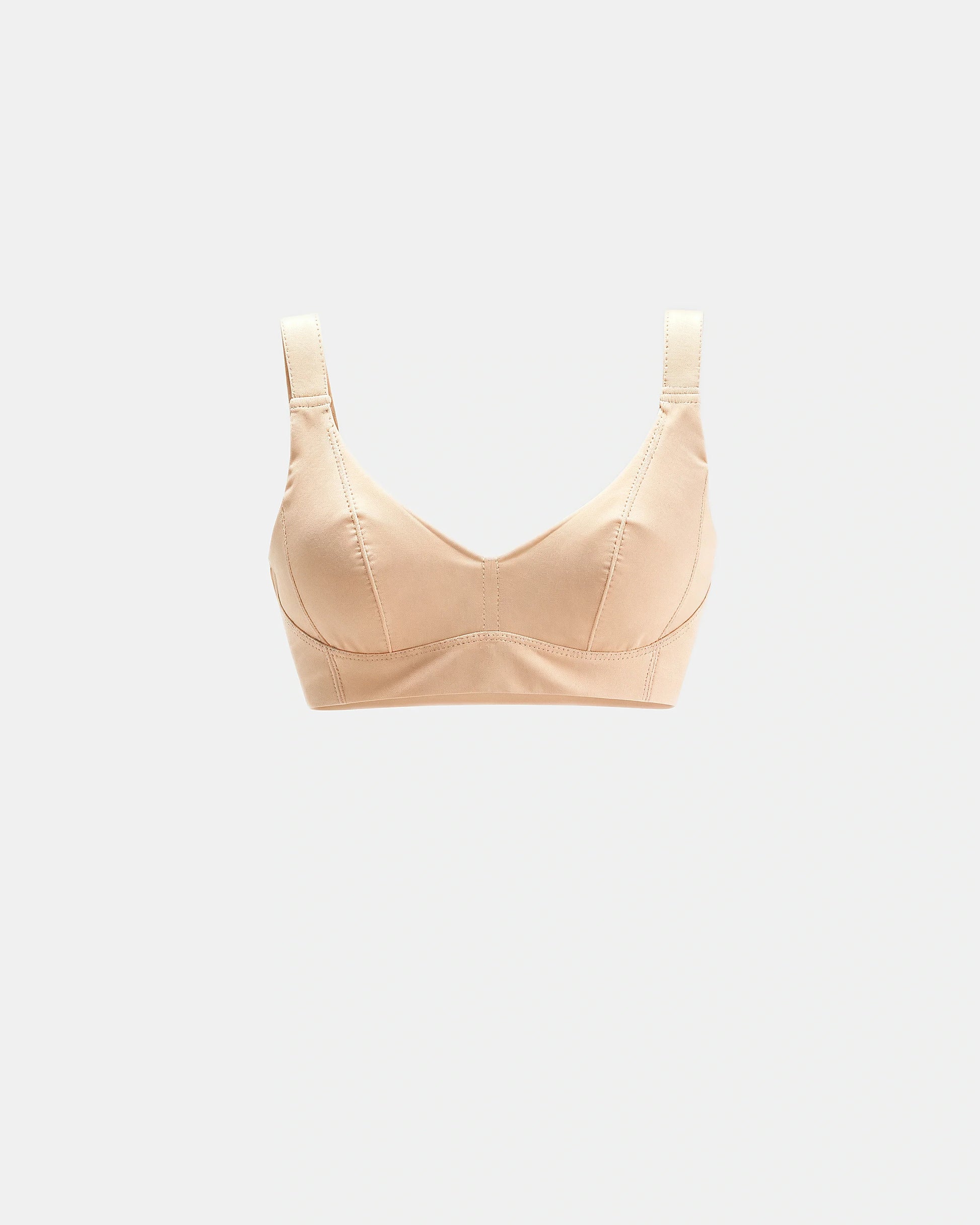 full coverage longline smoothing bra Beige — Wear Rose