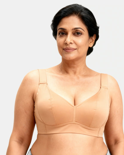 full coverage longline smoothing bra Nude — Wear Rose