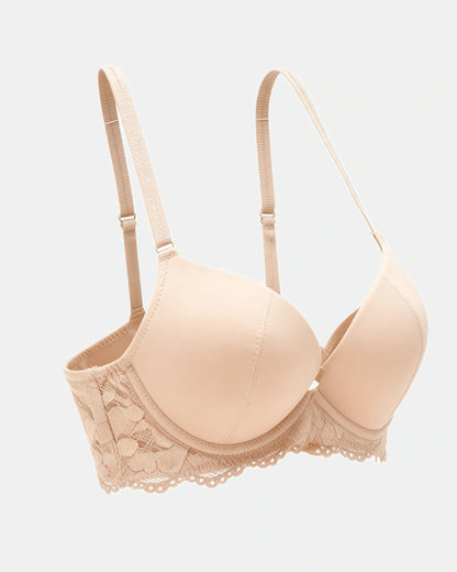 lace mesh push up bra Beige — Wear Rose