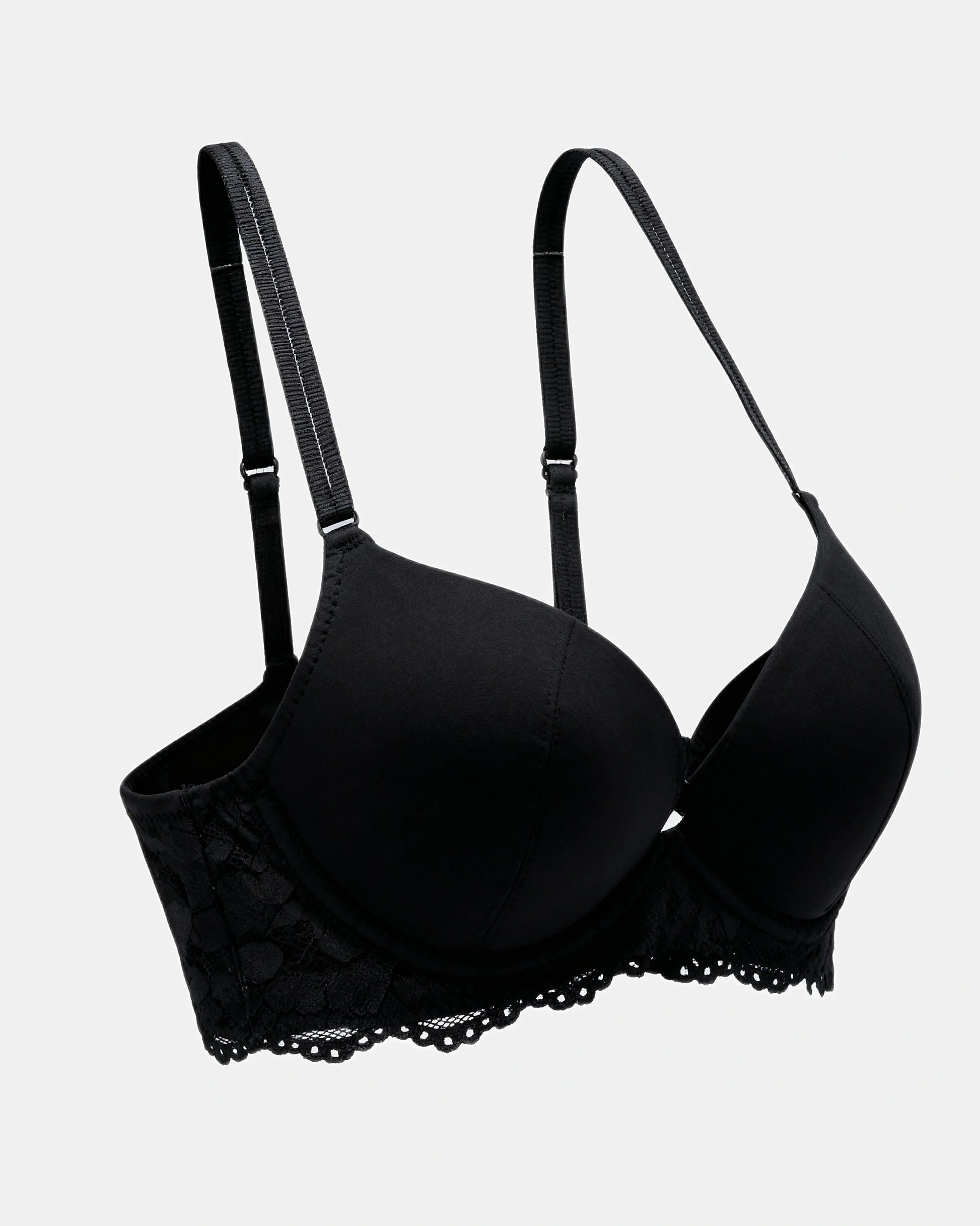 lace mesh push up bra Black — Wear Rose