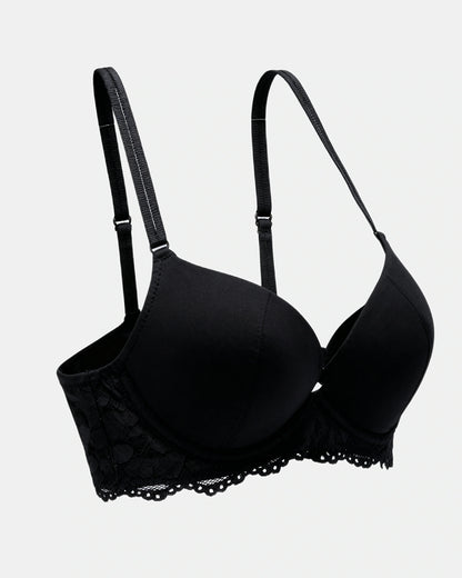 lace mesh push up bra Black — Wear Rose