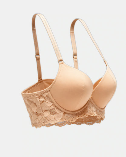 lace mesh push up bra Nude — Wear Rose