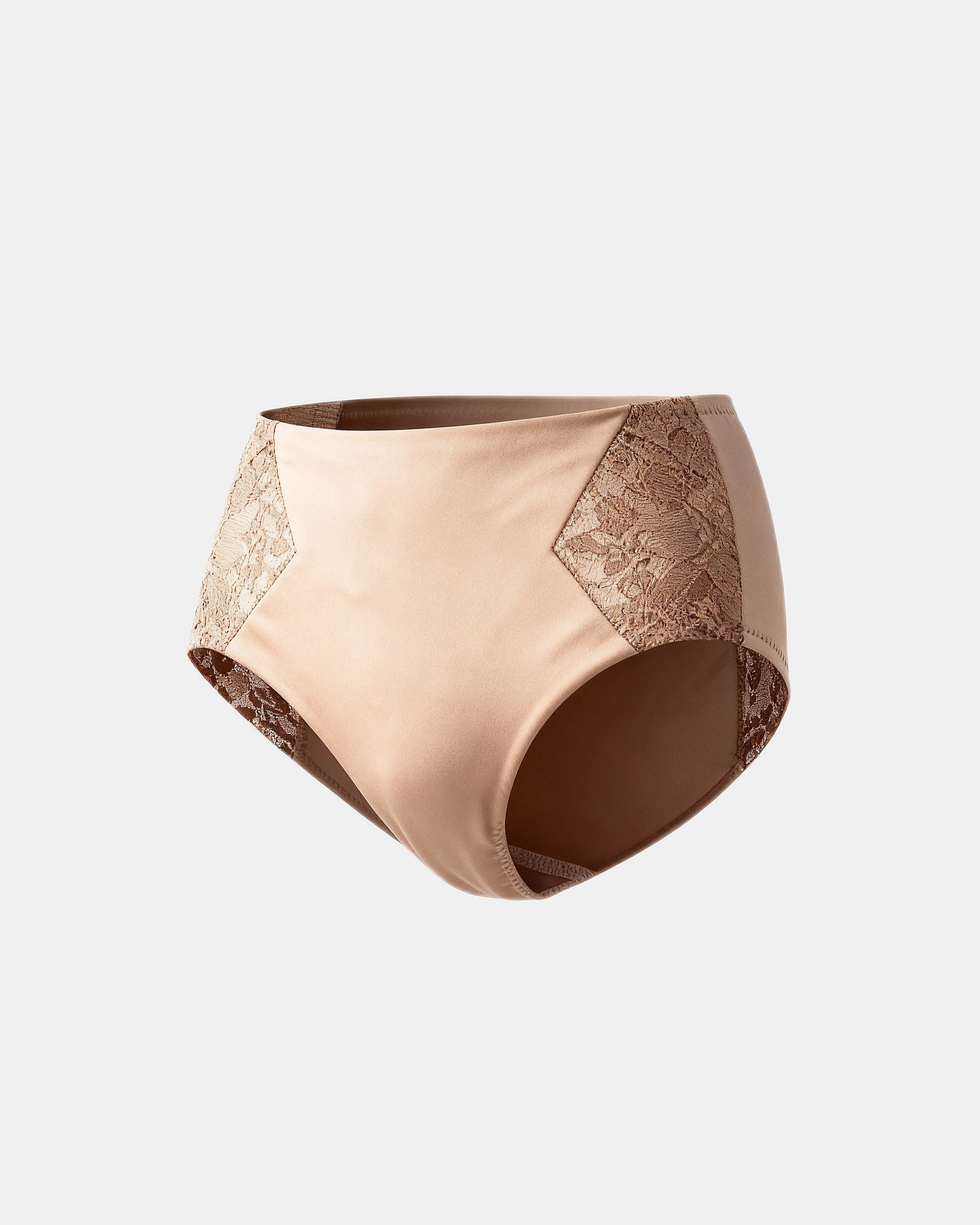 lace trim brief Taupe — Wear Rose