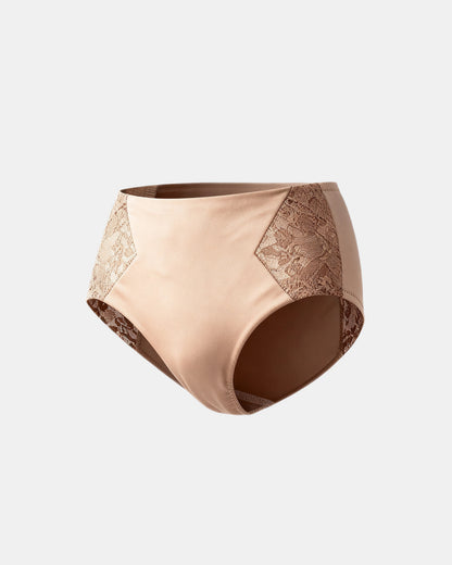 lace trim brief Taupe — Wear Rose