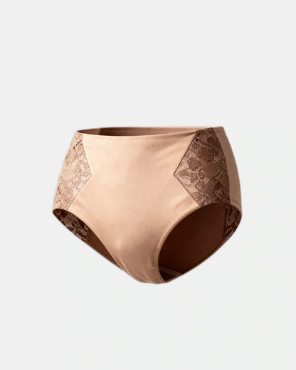 lace trim brief Taupe — Wear Rose
