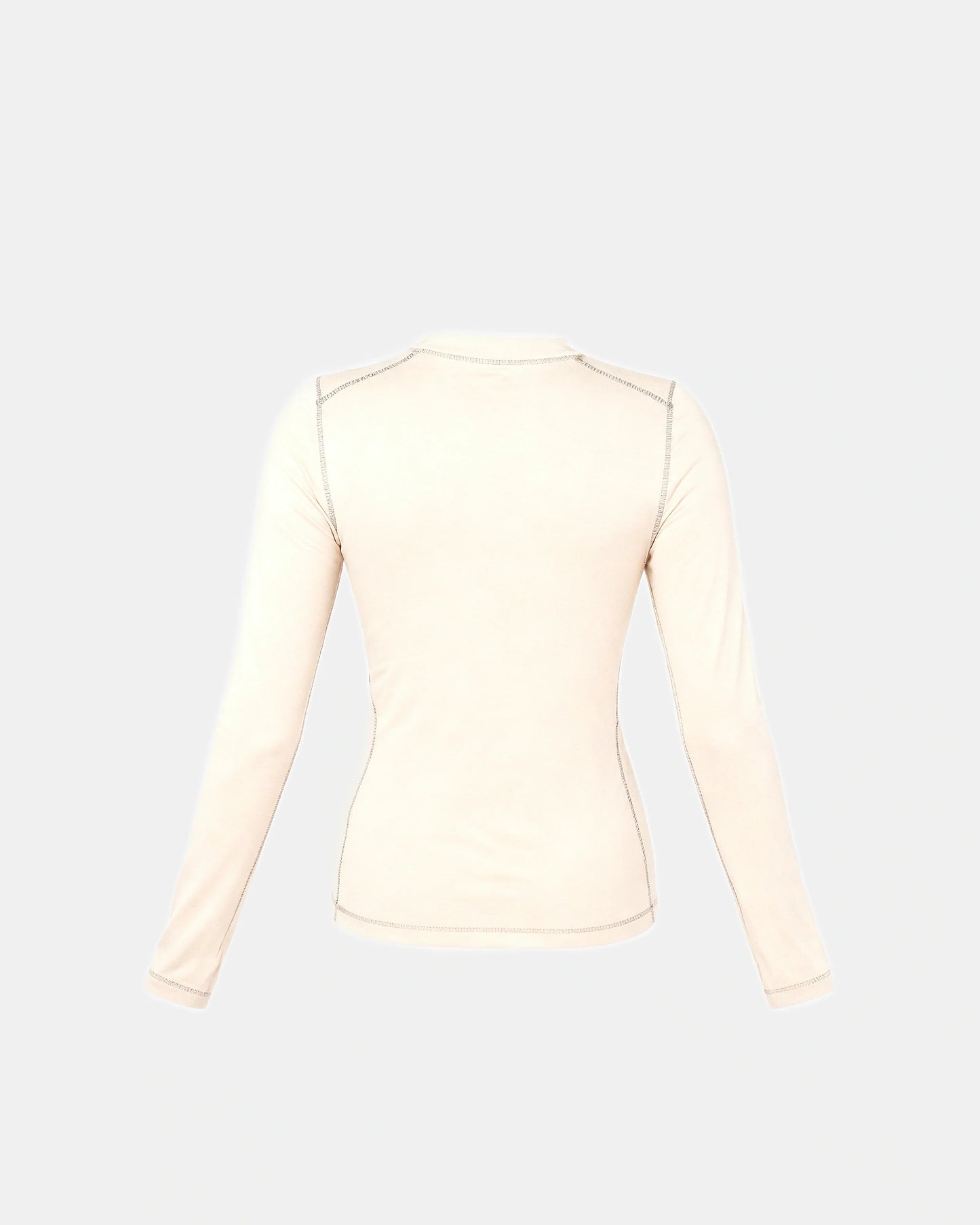 long sleeve baby tee Beige — Wear Rose