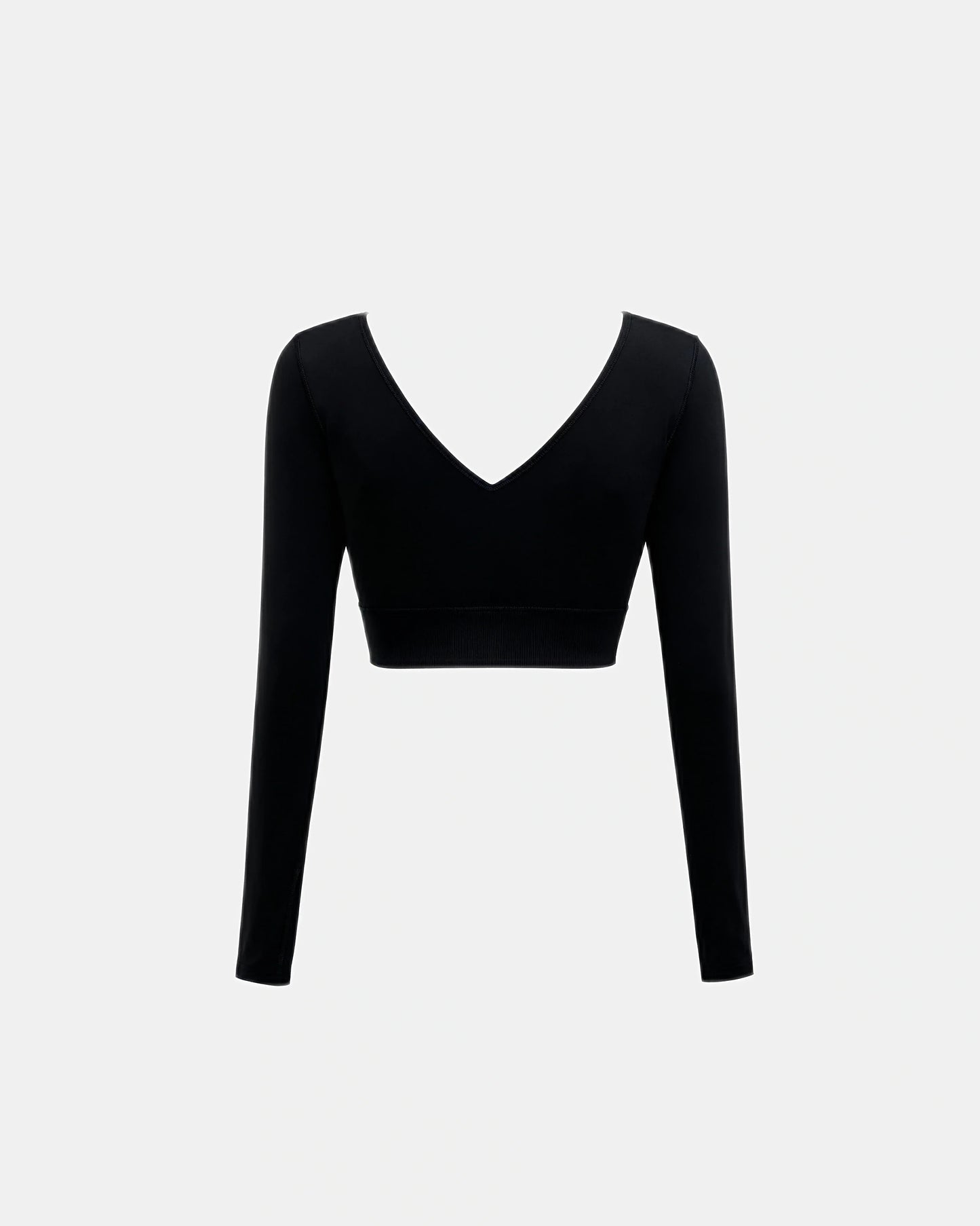 long sleeve ruched bodysuit Black — Wear Rose