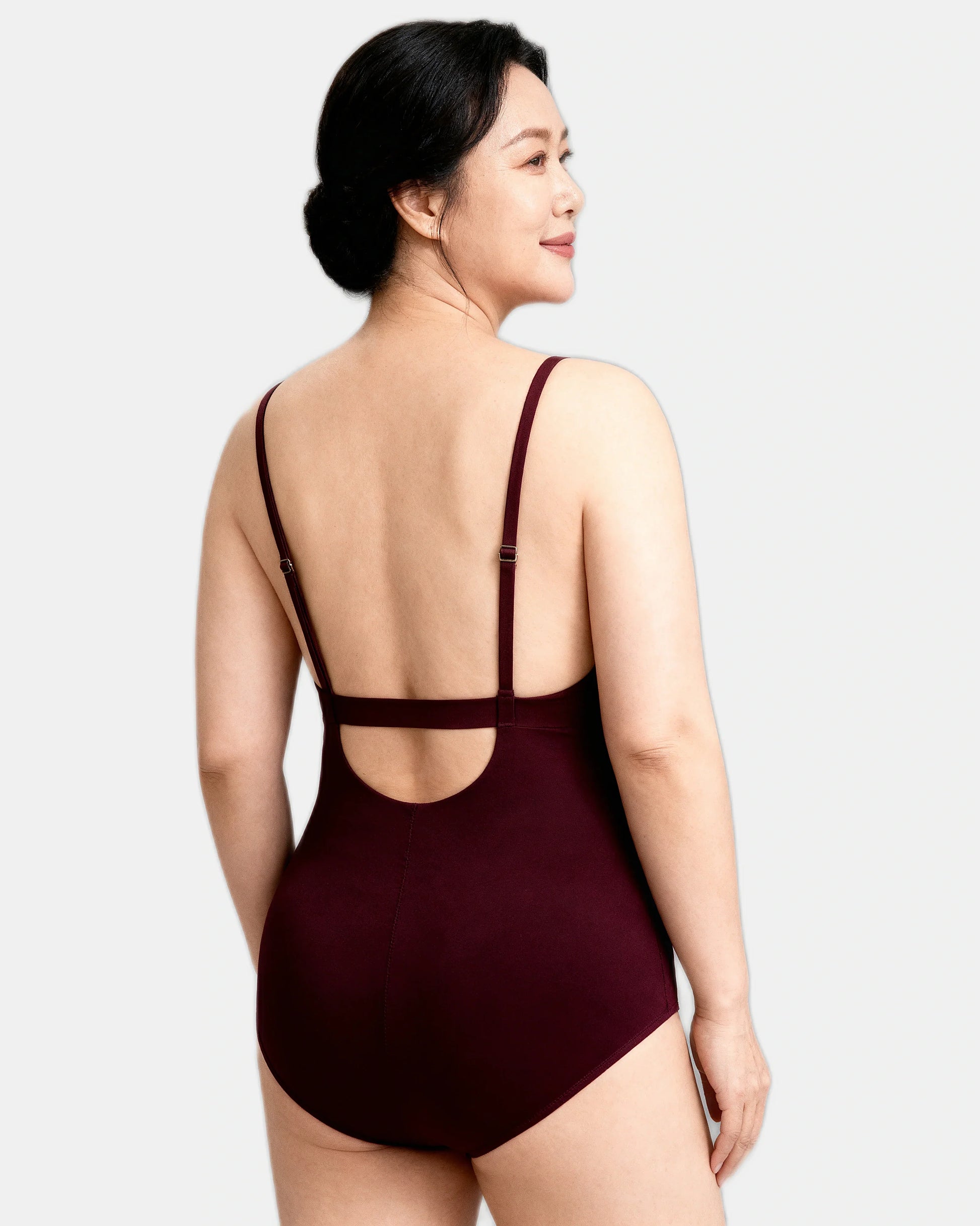 low back sculpting bodysuit Plum — Wear Rose