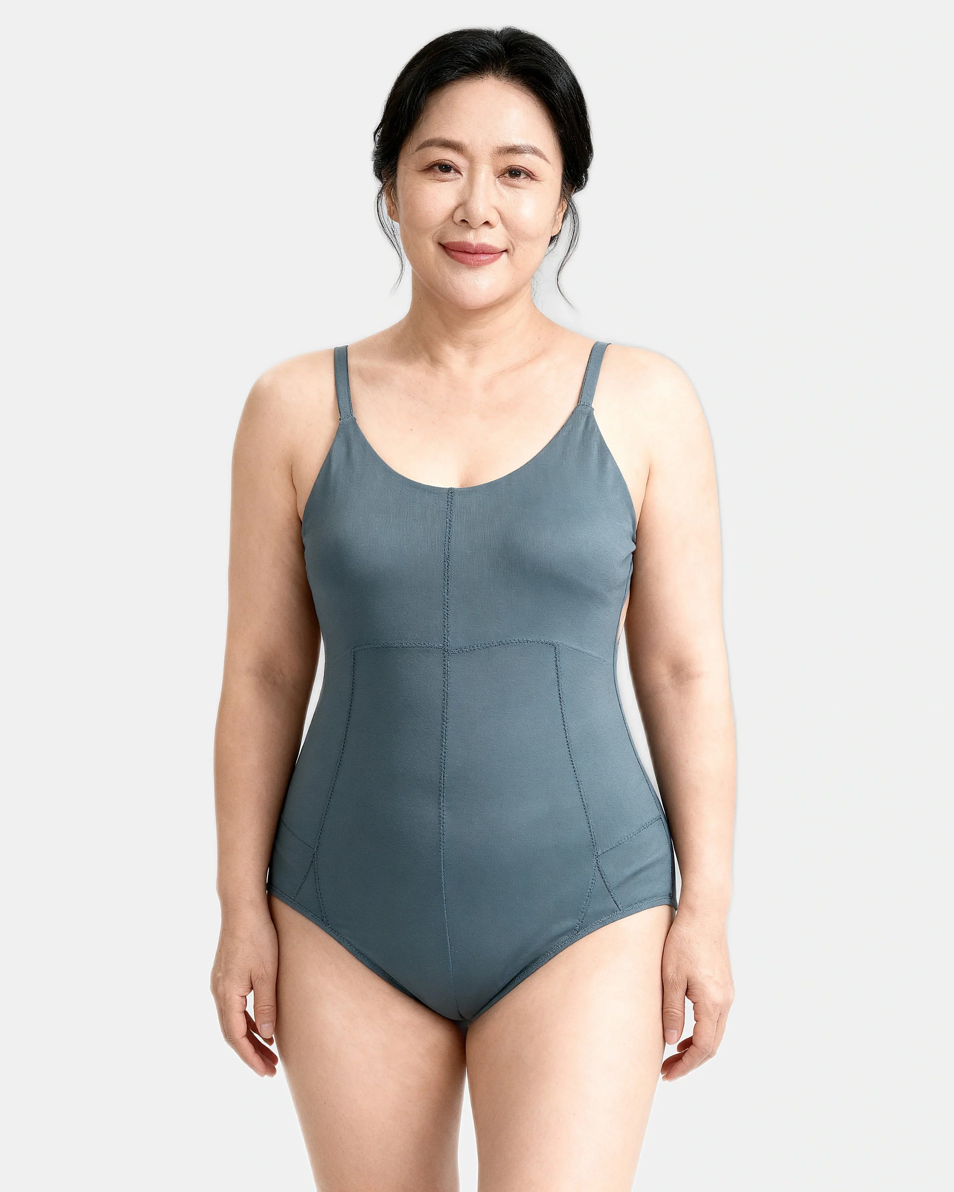 low back sculpting bodysuit Slate — Wear Rose