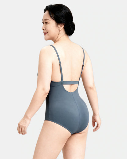 low back sculpting bodysuit Slate — Wear Rose