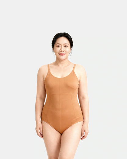low back sculpting bodysuit Toffee — Wear Rose