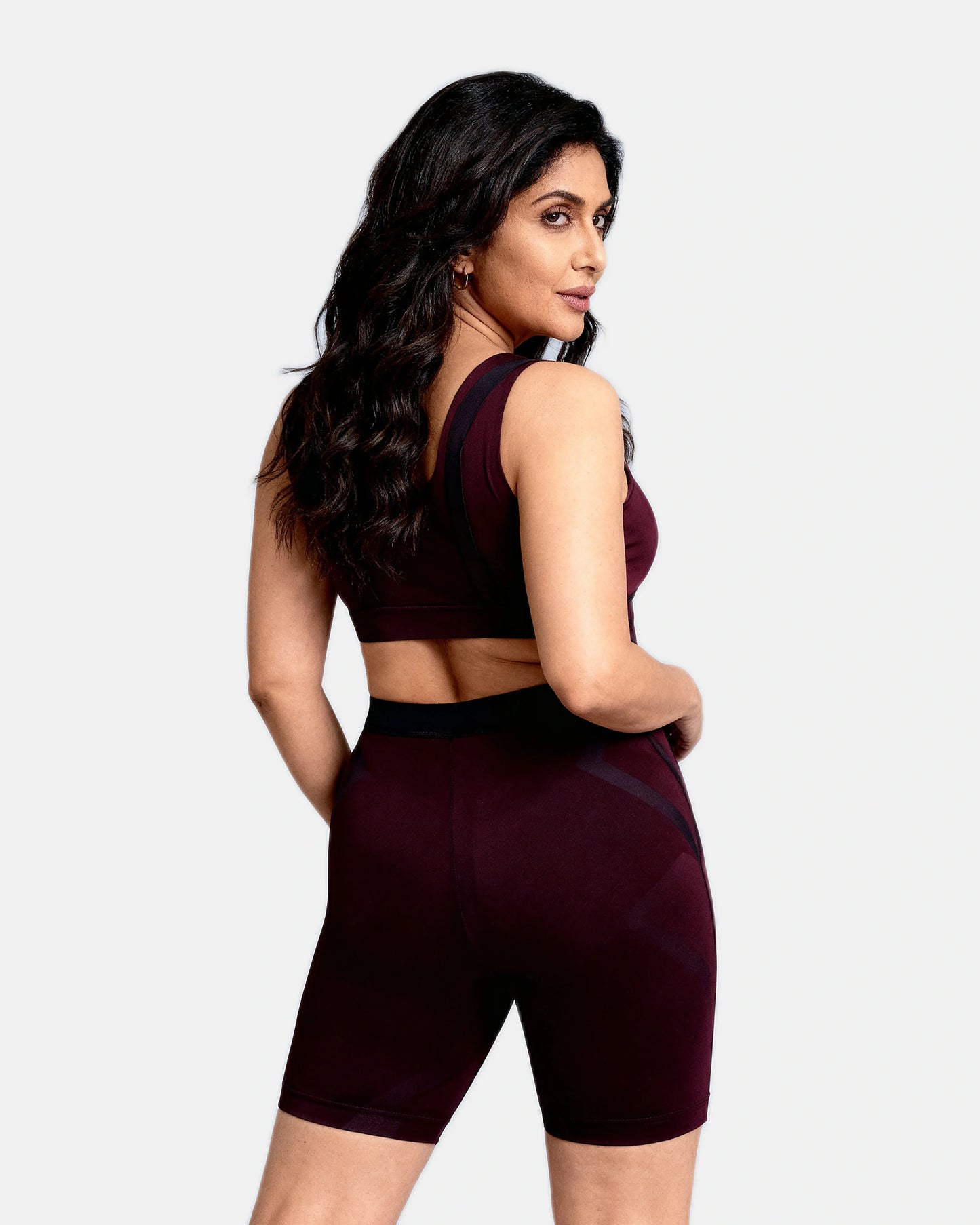 mesh sculpting high waist short Plum — Wear Rose